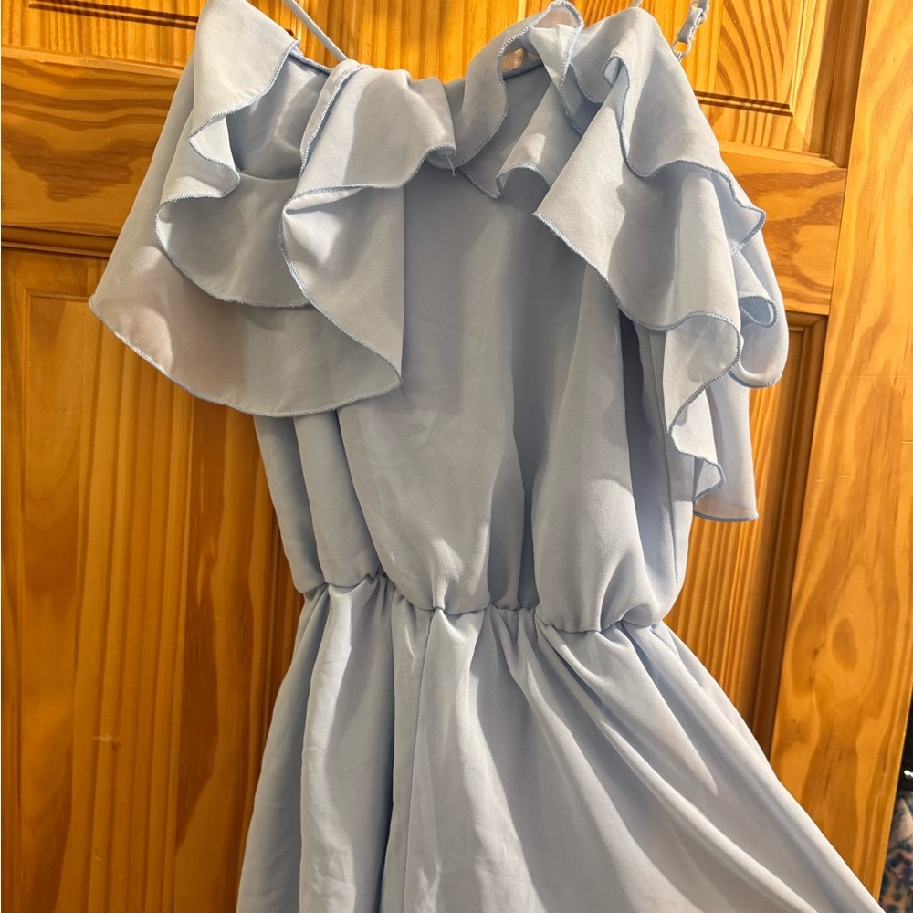 Elegant Light Blue Women's Top